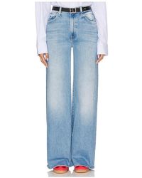 Mother - The Ditcher Roller Zip Sneak Jeans - Lyst