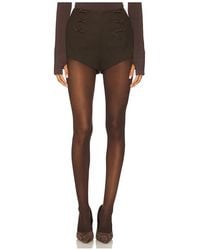SAU LEE - Niki Suede Short - Lyst