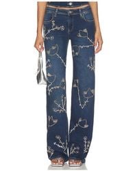 OW Collection - Nova Embellished Denim Jean - Lyst