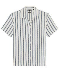 Vince - Beach Stripe Knit Button Down Shirt - Lyst