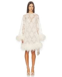 GIUSEPPE DI MORABITO - Feather Lace Mini Dress - Lyst