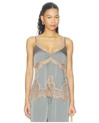 L'Agence - 'Agence Mitsu Lace Trim Cami - Lyst