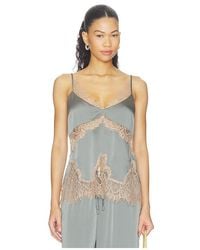 L'Agence - 'Agence Mitsu Lace Trim Cami - Lyst