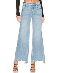 Free People X We The Free Straight Up Baggy Jean - Blue