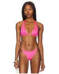 Luli Fama - Ring Triangle Halter Top - Lyst