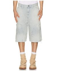 Jaded London - Distressed Pinstripe Carpenter Jorts - Lyst