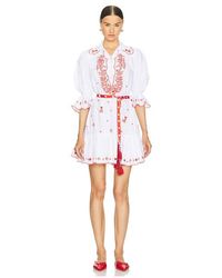 ALÉMAIS - Hearts Embroidered Mini Dress - Lyst