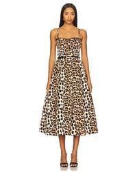Bronx and Banco - Inara Leopard Midi Dress - Lyst