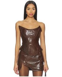 MOTHER OF ALL - Nemesis Leather Corset Top - Lyst