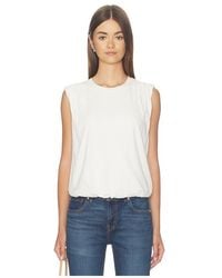 Bobi - Sleeveless Bubble Hem Tee - Lyst