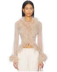 bubish - Gigi Sheer Feather Blouse - Lyst