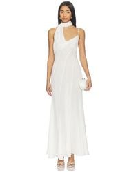Courtney Zheng - Scarf Panelled Silk Gown - Lyst