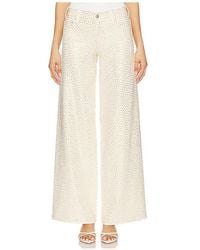 Alice + Olivia - Trish Low Rise Embellished Baggy Jeans - Lyst