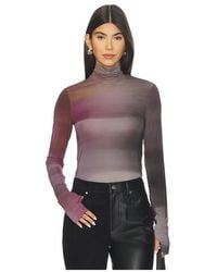 Helmut Lang - Camiseta De Manga Larga Con Cuello Alto En Color Morado Talla (También En Xxs) - Lyst