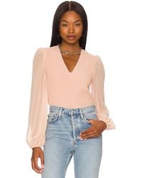 1.STATE - V Neck Blouse In Pink. Size Xs. - Lyst