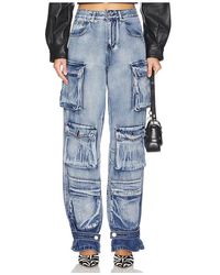 RTA - Lea Cargo En Color Denim-Medium Talla En - Lyst