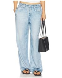 Rag & Bone - Rb Miramar Slink Wide Leg Pull On Jeans - Lyst