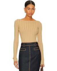 L'academie - 'Academie Kayce Long Sleeve Rib Top - Lyst