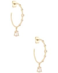 Ettika - Delicate Crystal Charm Hoop Earrings - Lyst