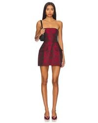 Amanda Uprichard - Strapless Smocked Jacquard Romper - Lyst