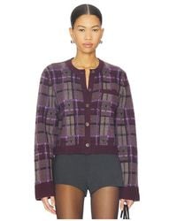 NAADAM - Luxe Plaid Jacquard Cardigan - Lyst