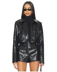 Lovers + Friends - Arden Faux Croc Jacket - Lyst