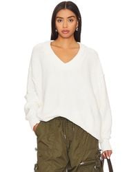 Free People - Alli V Neck In Optic White - Lyst