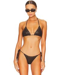 Frankie's Bikinis - Tia Leather Bikini Top - Lyst