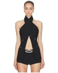 Halo - Wrap Lapel Halter Top - Lyst