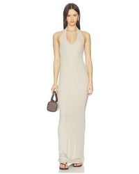 ÉTERNE - Vestido Halter En Color Taupe Talla (También En M, Xl) - Lyst