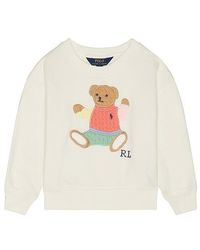 Polo Ralph Lauren - Long Sleeve Lightweight Terry Cable Knit Bear Crewneck - Lyst