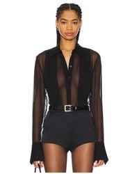 Sans Faff - Meghan Panelled Silk Blouse - Lyst