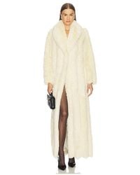 LOBA - Luciana Faux Fur Maxi Coat - Lyst