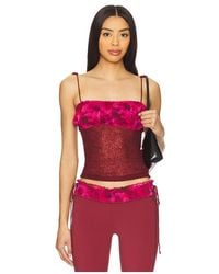 GUIZIO - Ruched Knit Tank Top - Lyst
