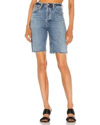 Agolde Cotton 90's Short in White 
