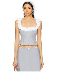 GUIZIO - Gingham Paloma Lace Top - Lyst