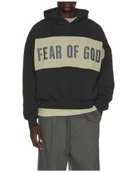Fear Of God - Cropped Relaxed Panelled Hoodie - Lyst