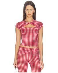 FRAME - X Alexandra Leclerc The Casino Top - Lyst