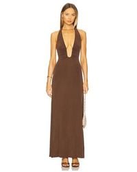 Misha - Maxivestido Jennifer En Color Marrón Talla (También En M, S, Xs) - Lyst