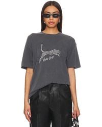 Anine Bing Spencer Sweatshirt Spotted Leopard in Black | Lyst Anine Bing Spencer Sweatshirt Spotted Leopard in Black | Lyst