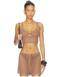 L'Agence - 'Agence Tracy Pointelle Knit Bralette - Lyst