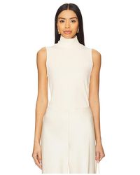 Vince - Top De Cuello Alto Sin Mangas En Color Ivory Talla En - Lyst