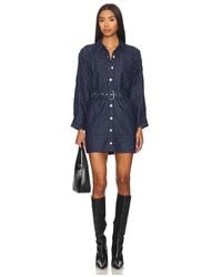 Free People - Button-Front Denim Mini Dress - Lyst
