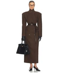 Helsa - Italian Wool Blend Extra Long Coat - Lyst