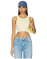 SLVRLAKE Denim - Cropped Rib Tank Top - Lyst