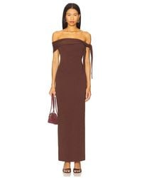 SNDY'S - ROBE MAXI JAYMES en Chocolate - Lyst