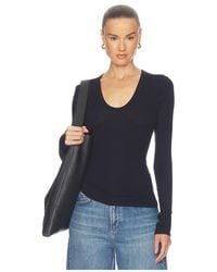 Enza Costa - Silk Rib Essential U Tee - Lyst