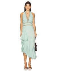 PATBO - Vestido Midi De Lino Candy En Color Verde Salvia Talla (También En 2, 4, 6) - Lyst
