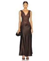 Ronny Kobo - Vestido Naila En Color Marrón Talla En - Lyst