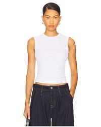 Enza Costa - New Classic Sleeveless Tee - Lyst